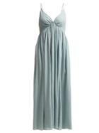Matchesfashion.com Loup Charmant - Adelaide Cotton Midi Dress - Womens - Light Green