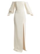 Roland Mouret Octon Off-the-shoulder Crepe Gown