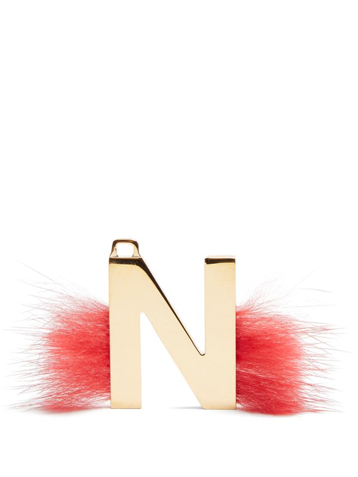 Fendi Abclick Letter 'n' Key Charm