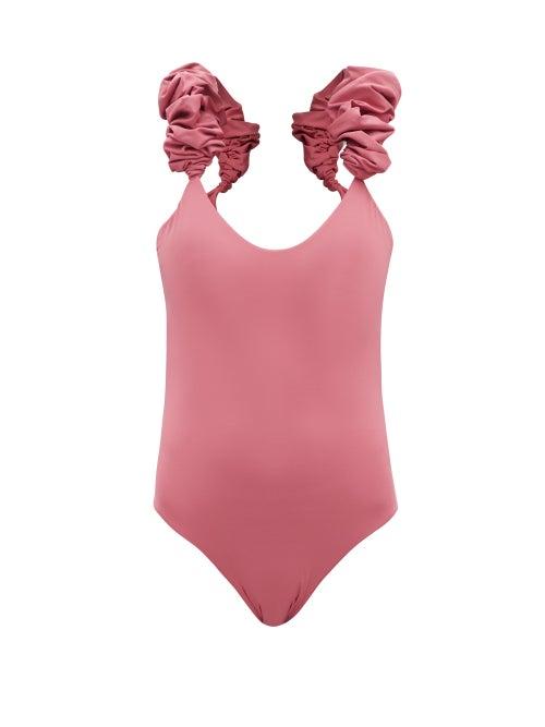 Ladies Beachwear Maygel Coronel - Joyce Ruffled-strap Swimsuit - Womens - Pink