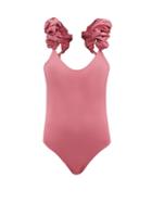 Ladies Beachwear Maygel Coronel - Joyce Ruffled-strap Swimsuit - Womens - Pink