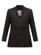 Matchesfashion.com Giuliva Heritage Collection - Claudia Double Breasted Wool Jacket - Womens - Black