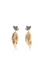 Matchesfashion.com Bibi Van Der Velden - Monkey Banana Bunch 18kt Gold & Tsavorite Earrings - Womens - Gold