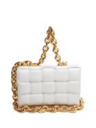 Matchesfashion.com Bottega Veneta - Padded Cassette Intrecciato Leather Bag - Womens - White