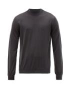Matchesfashion.com Giorgio Armani - Fine Cashmere Jersey Roll Neck Sweater - Mens - Grey