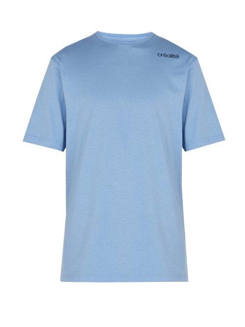Matchesfashion.com Wales Bonner - Creolite Cotton T Shirt - Mens - Blue
