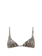Matchesfashion.com Belize - Chiara Tiger-print Triangle Bikini Top - Womens - Khaki Print