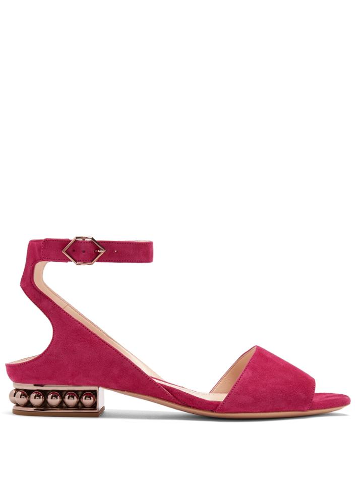 Nicholas Kirkwood Lola Pearl-heeled Suede Sandals