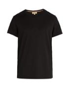 Matchesfashion.com Burberry - Logo Embroidered Cotton T Shirt - Mens - Black