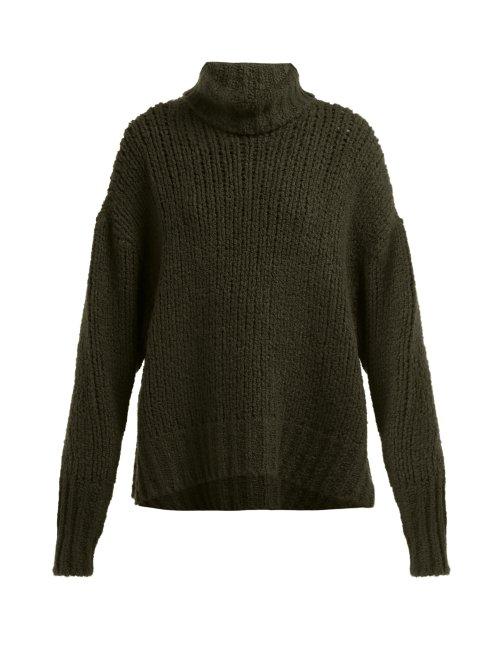 Matchesfashion.com By. Bonnie Young - Boucl Cashmere Blend Sweater - Womens - Green