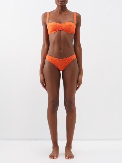 Etro - Paisley-print Bikini - Womens - Orange Print