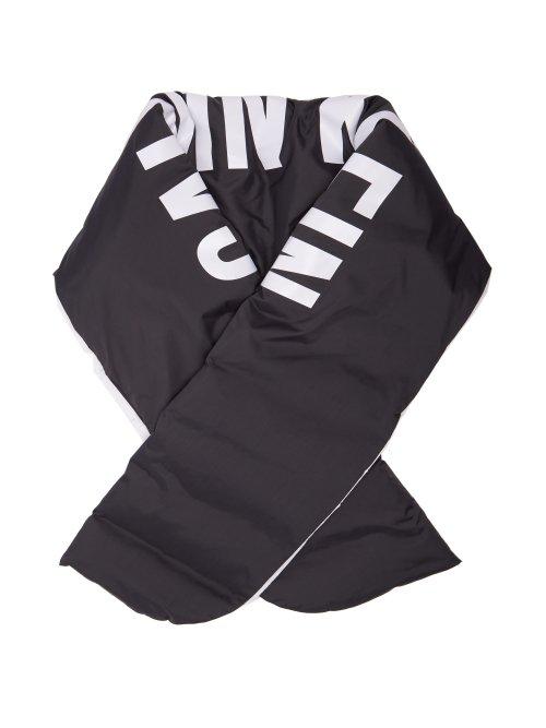 Matchesfashion.com Calvin Klein Performance - Logo Print Down Filled Scarf - Womens - Black White