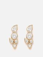 Completedworks - Cubic Zirconia & 14kt Gold-vermeil Earrings - Womens - Crystal Multi