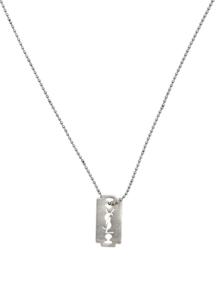 Saint Laurent Razor Blade Necklace