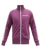 Palm Angels - Logo-print Stripe Jersey Track Jacket - Mens - Purple