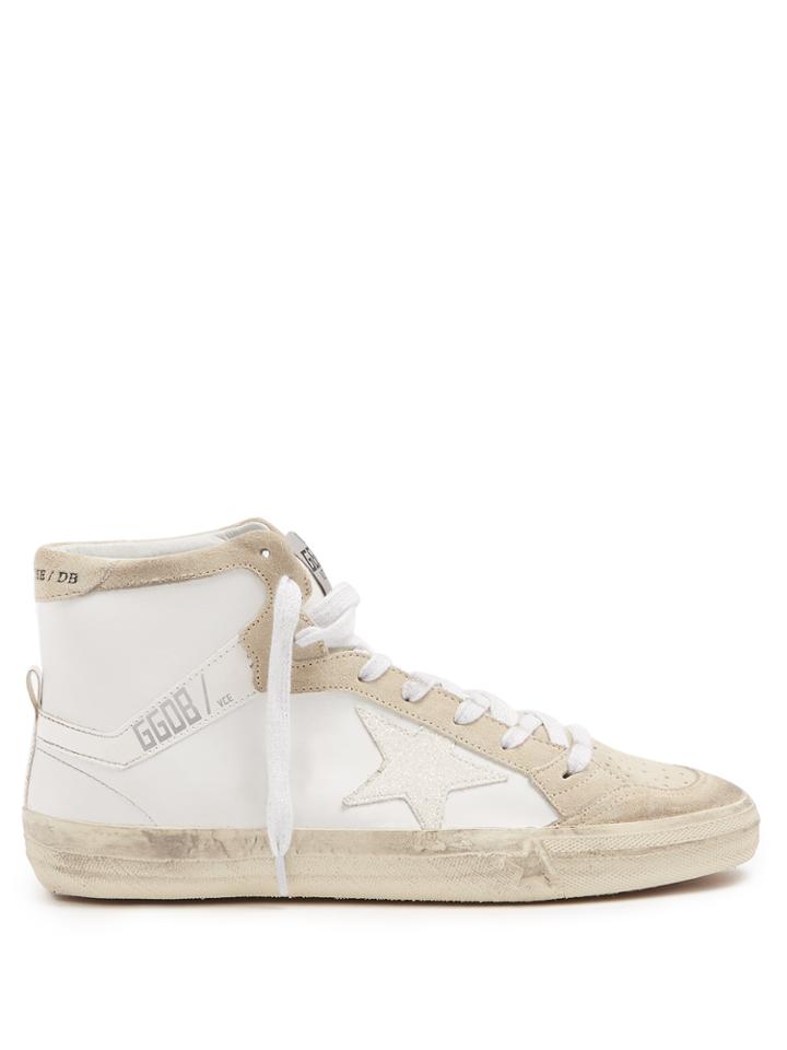 Golden Goose Deluxe Brand Super Star High-top Leather And Suede Trainers