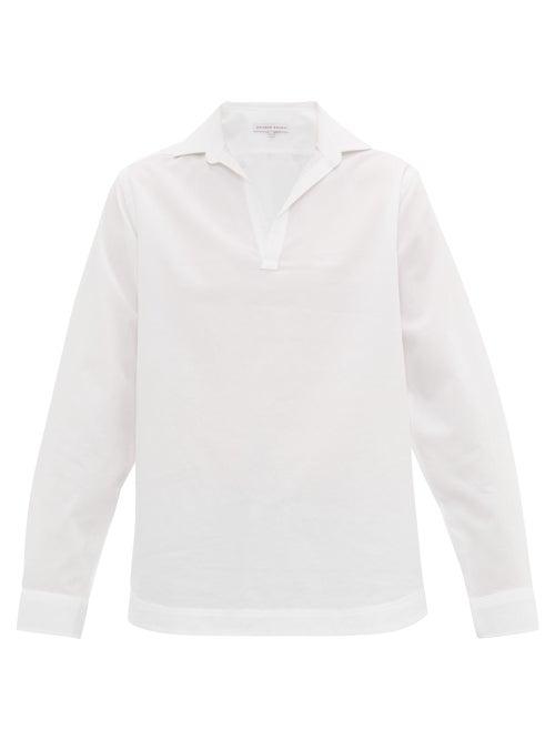 Matchesfashion.com Orlebar Brown - Ridley Waffle Cotton Shirt - Mens - White