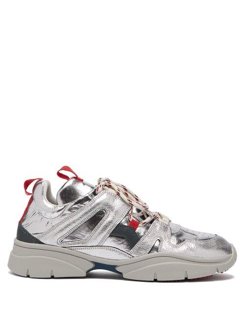 Matchesfashion.com Isabel Marant - Kindsay Metallic Leather Trainers - Womens - Silver