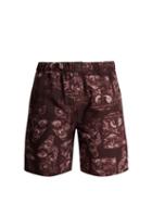 Matchesfashion.com Saturdays Nyc - Trent Pendant Swim Shorts - Mens - Burgundy Multi