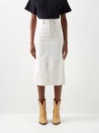 Isabel Marant - Dipoma Denim Midi Skirt - Womens - Ivory