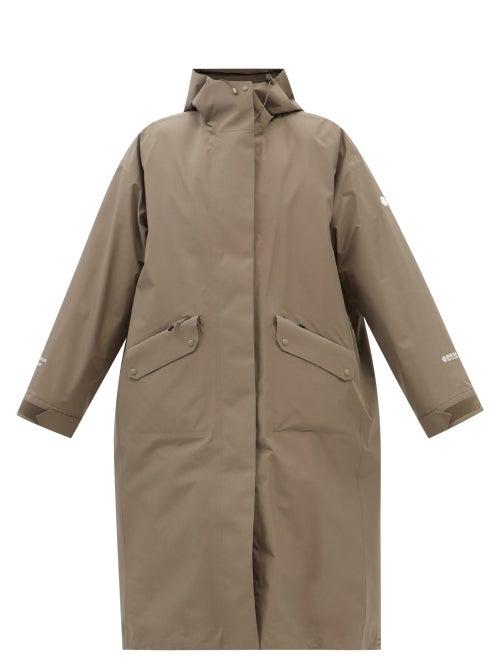 4 Moncler Hyke - Languardis Hooded Quilted Down Parka - Womens - Dark Beige