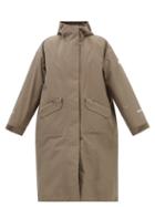 4 Moncler Hyke - Languardis Hooded Quilted Down Parka - Womens - Dark Beige