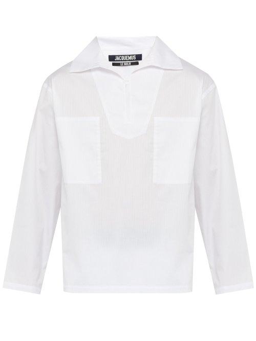 Matchesfashion.com Jacquemus - Marin Pinstriped Cotton Poplin Shirt - Mens - White