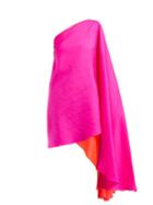 Matchesfashion.com Roksanda - Roksanda Asymmetric Silk Organza Top - Womens - Pink Multi