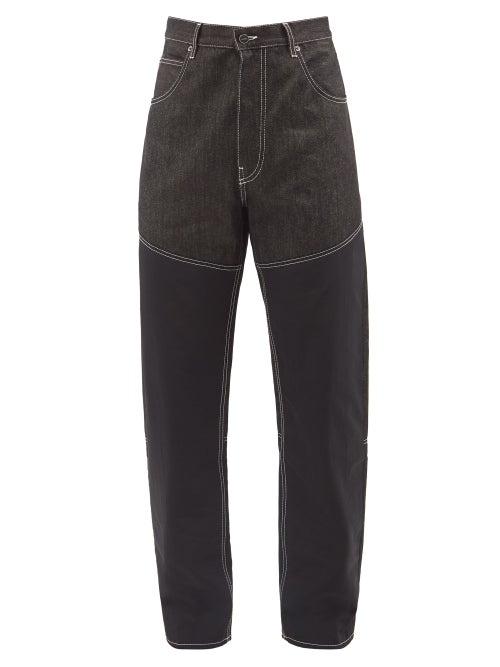 Jacquemus - Panelled Wide-leg Jeans - Mens - Navy
