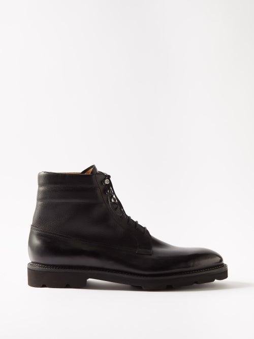John Lobb - Alder Lace-up Leather Boots - Mens - Black