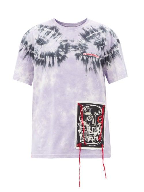 Charles Jeffrey Loverboy - Tie-dyed Cotton-jersey T-shirt - Mens - Purple