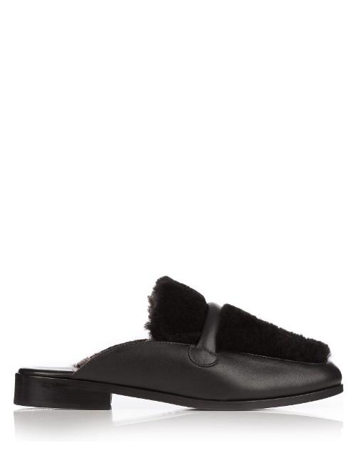 Newbark Melanie Shearling And Leather Loafers