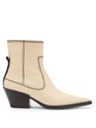 Matchesfashion.com Joseph - Albias Leather Ankle Boots - Womens - Cream