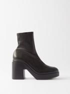 Clergerie - Nina 110 Stretch-leather Ankle Boots - Womens - Black