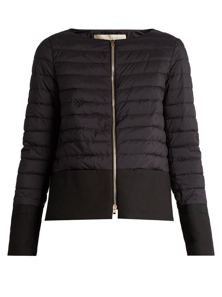 Herno Waterproof Collarless Quilted Jacket