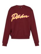 Matchesfashion.com P.a.m. - Away Logo Print Cotton Sweatshirt - Mens - Burgundy