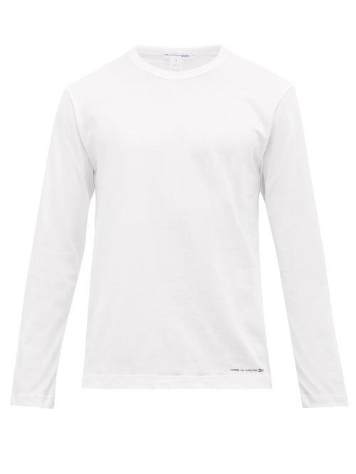 Matchesfashion.com Comme Des Garons Shirt - Logo Print Cotton Top - Mens - White