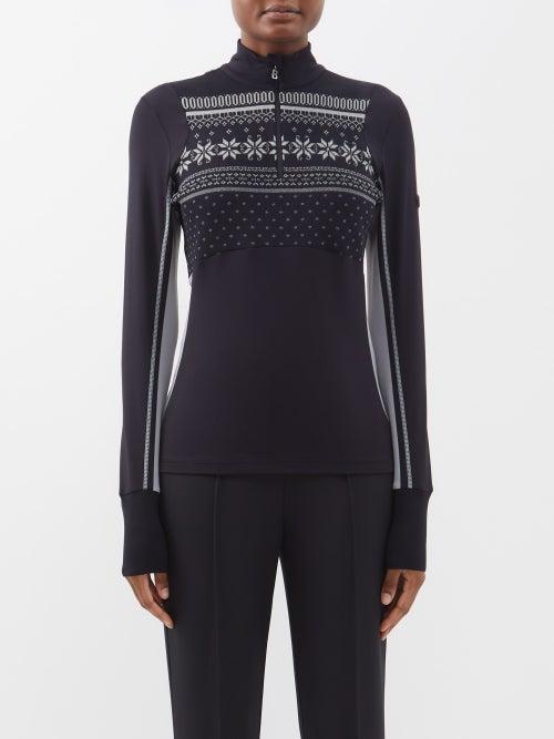 Bogner - Jorina Nordic-jacquard Thermal Base-layer Top - Womens - Black Multi