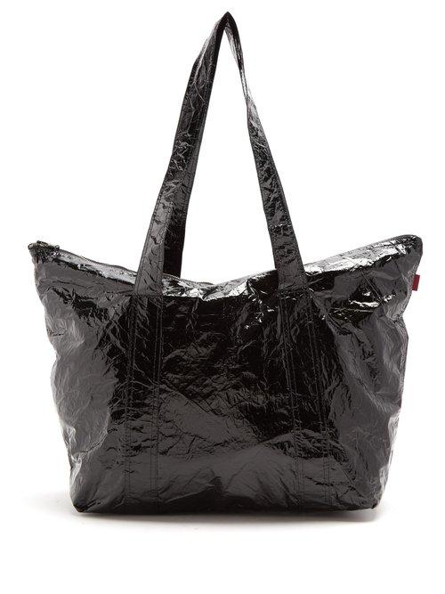Matchesfashion.com Sies Marjan - Lyla Crinkled Laminated Vinyl Tote - Womens - Black