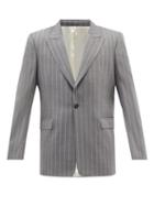Sunflower - Single-breasted Pinstripe Wool-blend Suit Jacket - Mens - Grey Multi