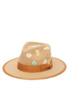 Matchesfashion.com Nick Fouquet - Aqua Fino Appliqu Felt Fedora Hat - Mens - Brown