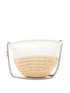 Matchesfashion.com Stella Mccartney - Falabella Small Raffia And Faux-leather Bag - Womens - White Multi