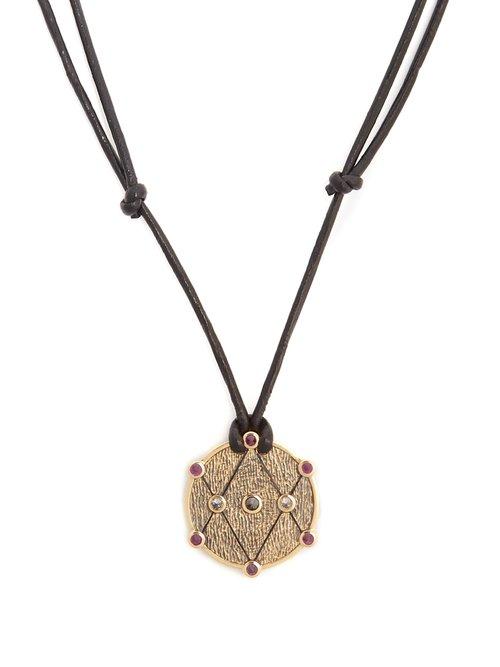 Matchesfashion.com Ara Vartanian - X Kate Moss Diamond, Ruby & Gold Necklace - Womens - Gold
