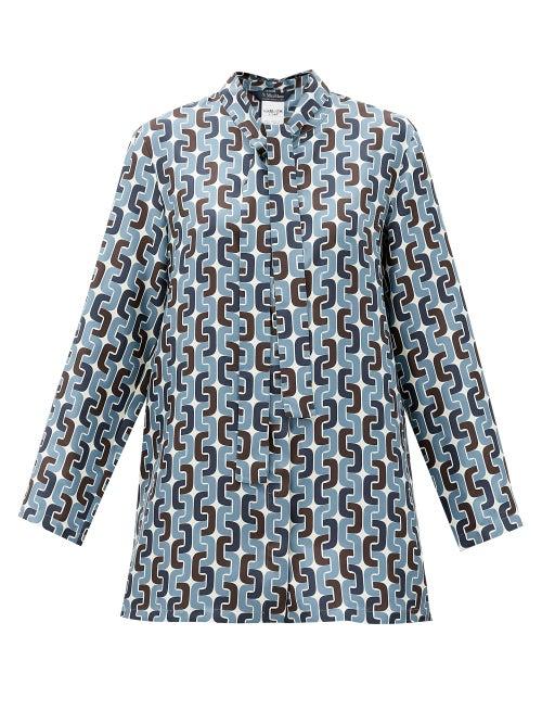 Matchesfashion.com S Max Mara - Peruga Blouse - Womens - Blue Multi