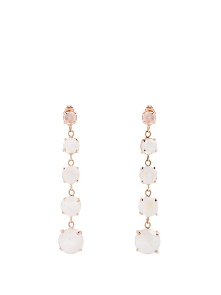 Jacquie Aiche Moonstone & Rose-gold Earrings