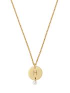 Matchesfashion.com Raphaele Canot - Set Free 18kt Gold & Diamond H Charm Necklace - Womens - Gold