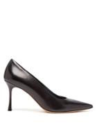 The Row Champagne Leather Point-toe Pumps