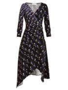 Peter Pilotto Graphic Spot-print Silk Wrap Dress