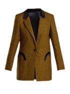 Matchesfashion.com Blaz Milano - Fair And Square Double Breasted Wool Blazer - Womens - Yellow Multi
