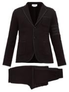 Matchesfashion.com Thom Browne - Four Bar Cotton Loop Back Jersey Suit - Mens - Black